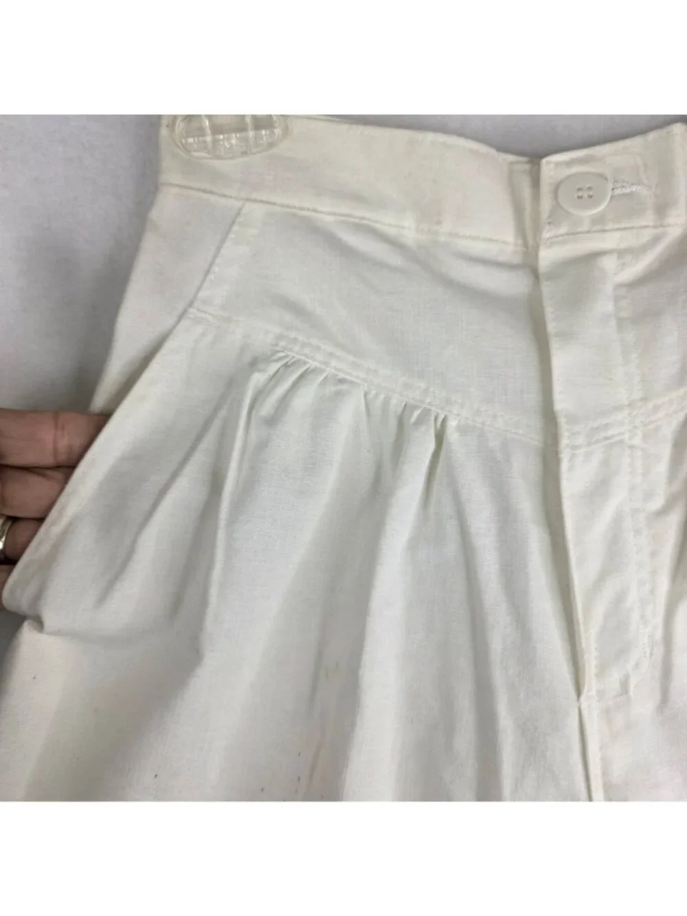 Vintage Wrangler Misses Casual Shorts Sz 6 White Deadstock USA Comfort Americana
